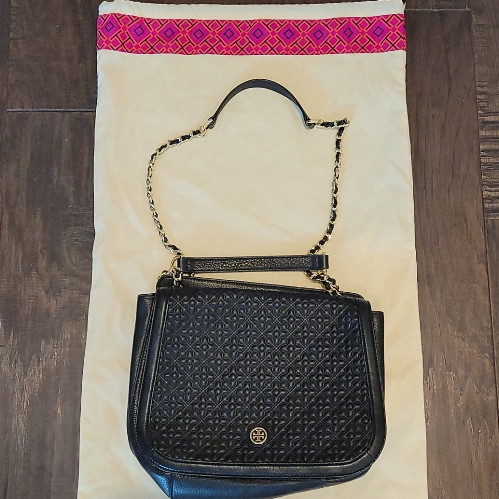 Tory Burch Black Convertible Chain Shoulder Bag